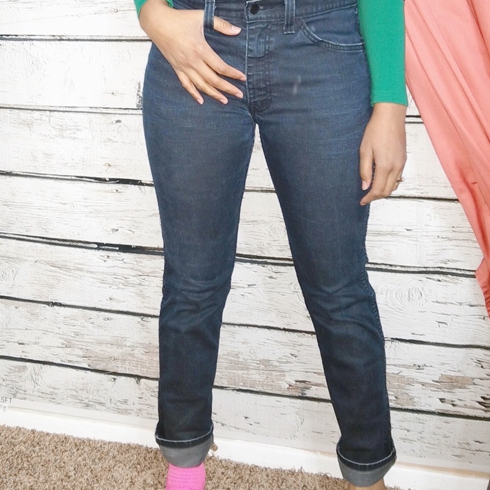 511 waxed Levi’s skinny jean dark wash